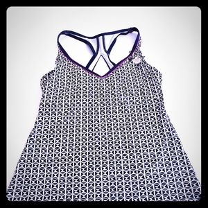 Jag women Blue White Active wear tank top 36D/DD